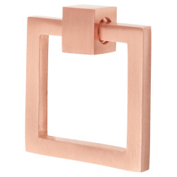 Heritage Brass by M Marcus Square Ring Cabinet Drop Handle - 50 x 55mm - Satin Rose Gold
