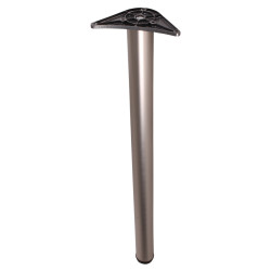 Rothley Round Adjustable Worktop Support Breakfast Bar Table Leg - 60 x 870mm - Brushed Nickel