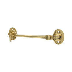 Touchpoint Cabin Hook & Eye - 100mm Length - Polished Brass