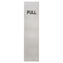Altro Stainless Steel Finger Plate - Pull - 300 x 75 x 1.2mm - Satin