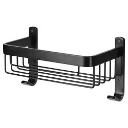 Croydex Wirework Large Shower Soap Dish Basket - 256 x 140 x 127mm - Matt Black