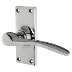 Hampstead Polished Chrome Latch Door - Short Plate - Buckingham Range - 100 x 41mm