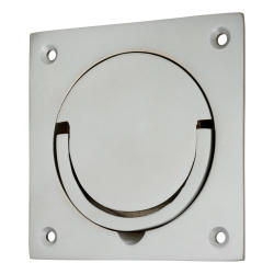 Altro Squash Court Flush Handle - 87 x 87 x 19mm - Satin Chrome
