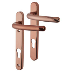 Fab & Fix Windsor uPVC Multipoint Door Handle - 92mm c/c - Hardex Rose