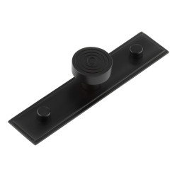 Hoxton by Frelan Murray Round Cabinet Knob on Stepped Backplate - 30mm Diameter - Black