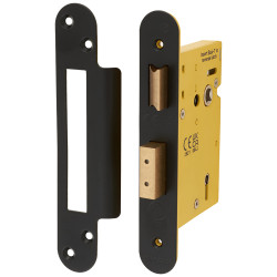 Altro Architectural 5 Lever Sashlock - 78mm Case - 57mm Backset - Radius - Matt Black