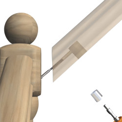 Zipbolt QT11 550 Half Mitre Stair Handrail Connector - 8 x 135mm