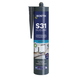 Bostik S31 Neutral Sanitary Sealant - 310ml - White