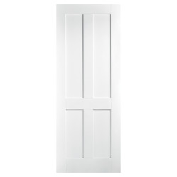 LPD London 4 Panel Primed Solid Internal Door - 2040 x 626 x 40mm - White