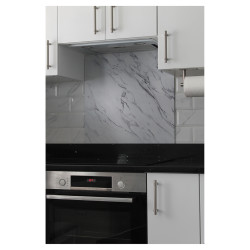 Altro Aluminium Kitchen Splashback - 900 x 750mm - Matt White Marble