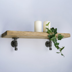 Altro 3/4" Pipe Shelf Bolted Bracket Kit - Black - Pack of 2