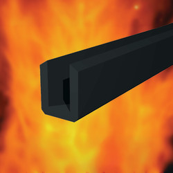 30 Minute Intumescent Glazing Seal For Fire Doors - FD30 - 100mm Length - Black