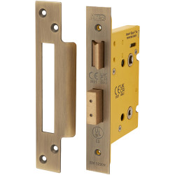 Altro Architectural Bathroom Lock - 78mm Case - 57mm Backset - Square - Antique Brass