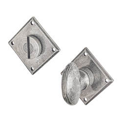 Olde Forge Square Bathroom Turn & Release - 54mm Diameter - Pewter
