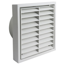 Manrose Wall Grille Fixed Shutter - 5"/125mm - White