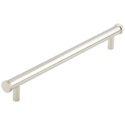 Hoxton by Frelan Wenlock 15mm Knurled T-Bar Cabinet Pull Handle - 224mm c/c - Polished Nickel