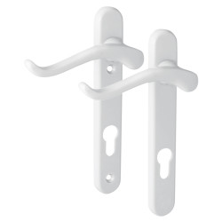 Fab & Fix Windsor uPVC Scroll Multipoint Door Handle - 92mm c/c - LH - White