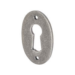 Olde Forge Oval Escutcheon - 51 x 29mm - Keyhole - Pewter