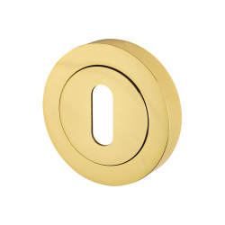 Touchpoint Escutcheon - 50mm Diameter - Keyhole - Polished Brass