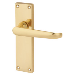 Touchpoint Polished Brass Victorian Straight Latch Door Handles Pack