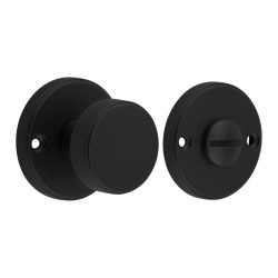 Burlington by Frelan Westbourne Knurled Bathroom Turn & Release - 40mm Diameter - Matt Black