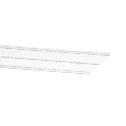 elfa Top Track System - Click In Ventilated Wire Shelf - 607 x 305mm - White