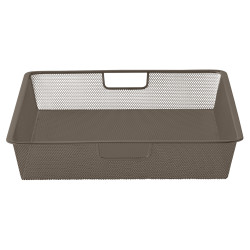 elfa Top Track System - Shallow Mesh Basket - 527 x 427 x 85mm - Graphite