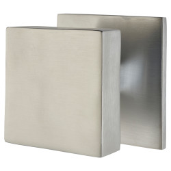 Heritage Brass by M Marcus Square Centre Door Knob - 89 x 89mm Square Rose - Satin Chrome