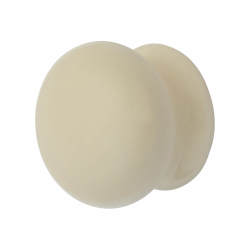 Hampstead Ceramic/Porcelain Mushroom Round Cabinet Knob - 40mm Diameter - Cream