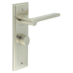 Burlington by Frelan Satin Nickel Fire Rated Bathroom Door Handles - Fitzrovia - Inner 2 - 200 x 55mm
