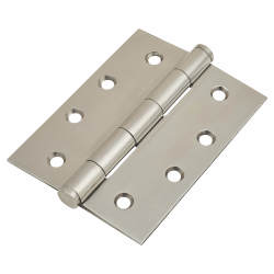 Pressed Butt Door Hinge - 102 x 76 x 2mm - Polished Stainless Steel - Pair