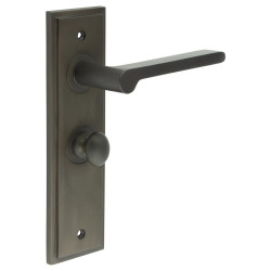 Burlington by Frelan Dark Bronze Fire Rated Bathroom Door Handles - Fitzrovia - Inner 1 - 200 x 55mm