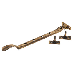 Altro Cast Victorian Casement Window Stay - 10"/250mm Length - Antique Brass