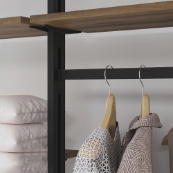 Emuca Zero Hanging Rail - 1100mm Length - Black