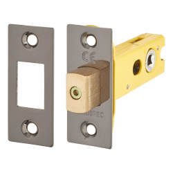 Altro 5mm Tubular Bathroom Deadbolt - 76mm Case - 57mm Backset - Square - Black Nickel