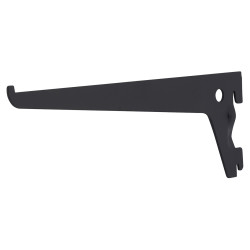 Altro Single Slot Shelf Bracket - 200mm Length - Black