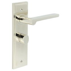 Burlington by Frelan Polished Nickel Fire Rated Bathroom Door Handles - Fitzrovia - Inner 2 - 200 x 55mm