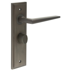 Burlington by Frelan Dark Bronze Fire Rated Bathroom Door Handles - Mayfair - Inner 2 - 200 x 55mm