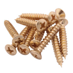 Altro Spare Casement Window Stay Screws - Polished Brass - Pack of 10