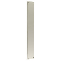 Burlington by Frelan Solid Brass Finger Plate - 450 x 75 x 4mm - Polished Nickel