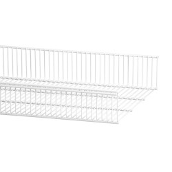 elfa Top Track System - Click In Ventilated Wire Shelf - 607 x 438mm - White