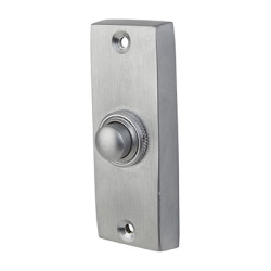 Altro Plain Edge Period Bell Push - 76 x 25mm - Satin Chrome