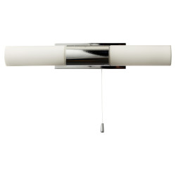 Forum Spa Aries LED Bathroom Wall Light - IP44 - Polished Chrome with Opal Glass Tubes