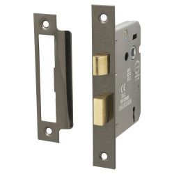 Altro 3 Lever Sashlock - 75mm Case - 57mm Backset - Square - Black Nickel