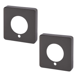 Jigtech Square Privacy Rose Cover - 52 x 52mm - Black Nickel
