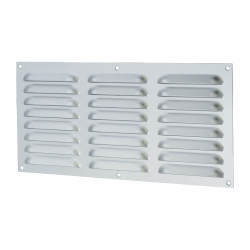 Touchpoint Hooded Louvre Vent - 305 x 152mm - 11610mm² Free Air Flow - Satin Aluminium