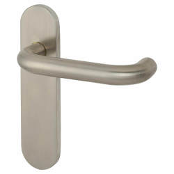 Altro Satin Stainless Steel 19mm Return to Door Latch Door Handles - Radius - 170 x 45mm