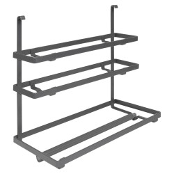 Emuca Titane Kitchen Wall Hanging Profile Roll Holder - Anthracite Grey