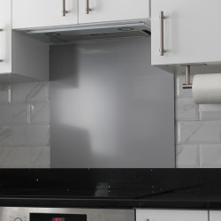 Altro Aluminium Kitchen Splashback - 600 x 750mm - Gloss 9006 Silver