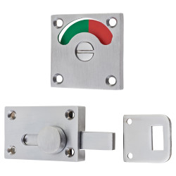 London Washroom Indicator Bolt - Satin Chrome